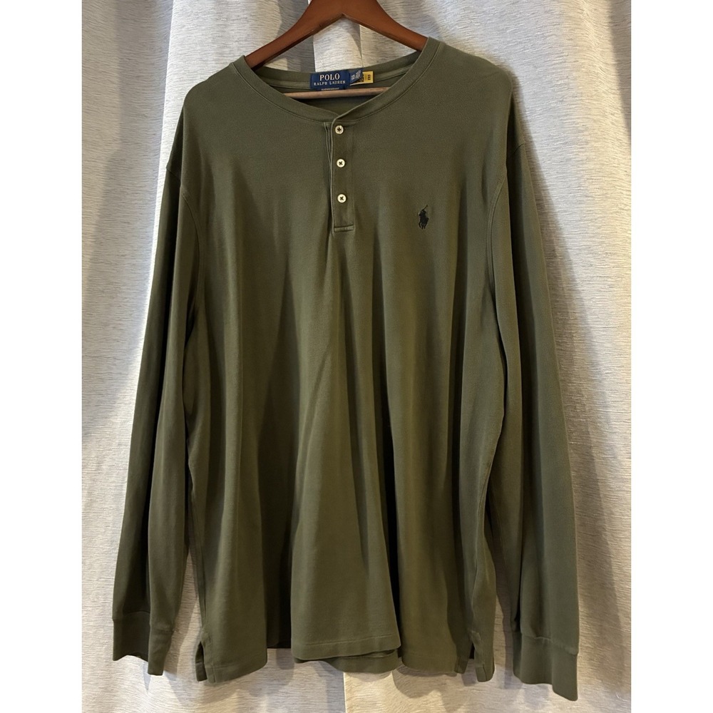 Polo Ralph Lauren Rugby Long Sleeve Men XXL Pullover Sweater 1/4 Button - Picture 2 of 7